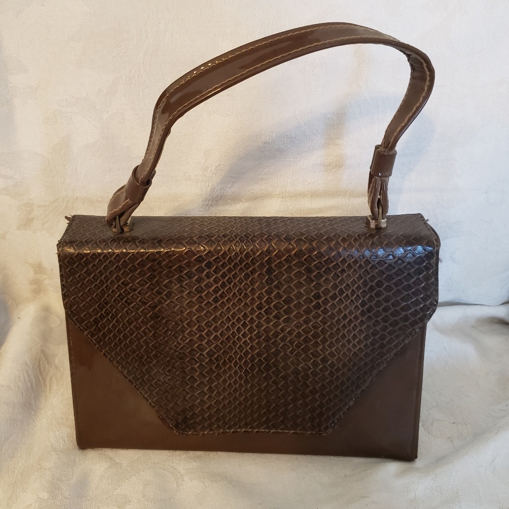 Vintage Brown Leather Purse Bag